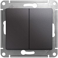 Выключатель без рамки Systeme Electric Glossa 2-кл. графит картинка